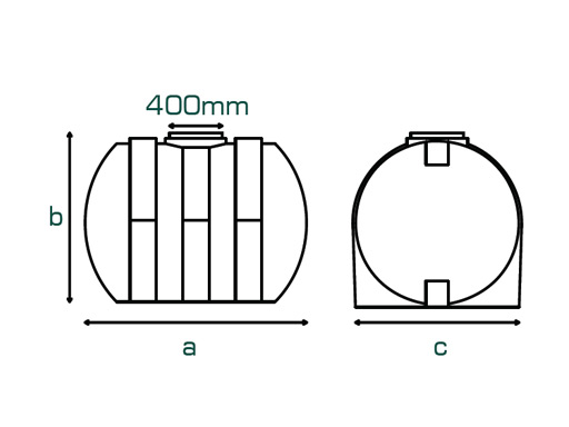 Triple Layer - Horizontal Zebra Storage Tanks